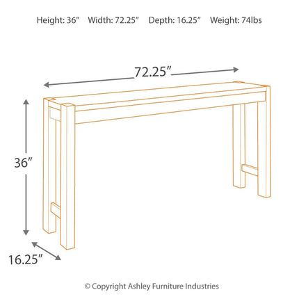 Torjin - Long Counter Table - Dark Brown
