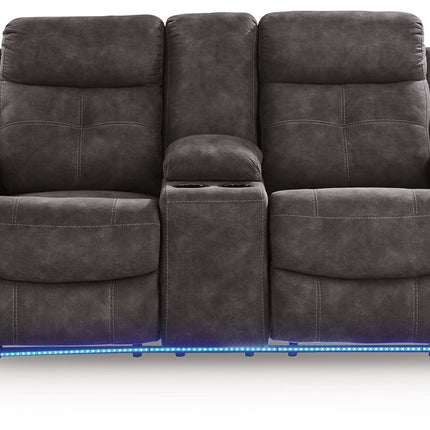 Brysonview - Double Reclining Loveseat With Console - Charcoal