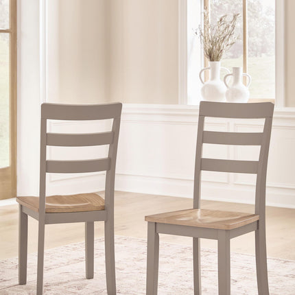Harperfeld - Dining Room Side Chair (Set of 2) - Natural / Gray