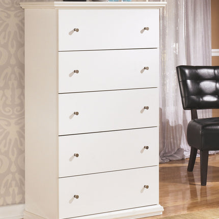 Bostwick Shoals - Five Drawer Chest - White