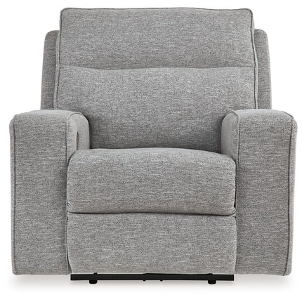 Biscoe - Power Recliner /Adj Headrest - Pewter