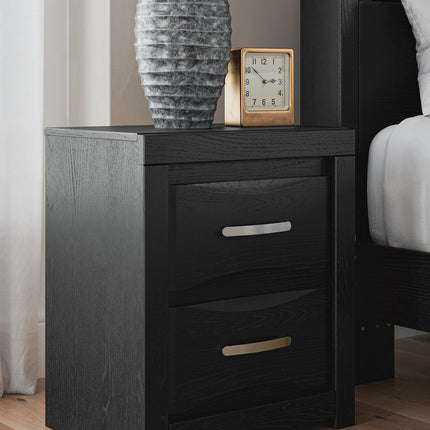 Stabotta - Two Drawer Night Stand - Black