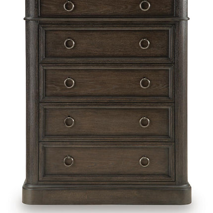 Wickenger - Five Drawer Chest - Dark Brown