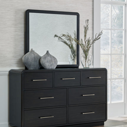 Rowanbeck - Dresser And Mirror - Black