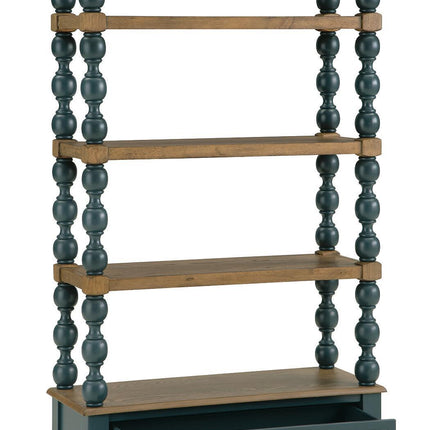 Finnworth - Bookcase - Blue / Brown