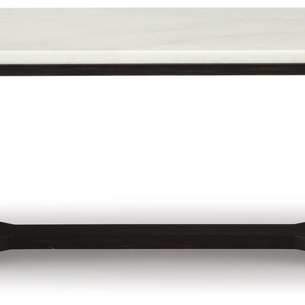 Fostead - Rectangular Cocktail Table - White / Espresso