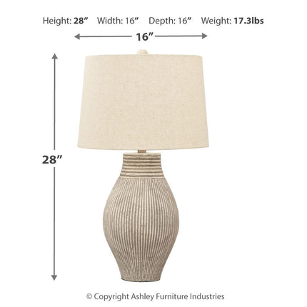 Layal - Paper Table Lamp  - Beige