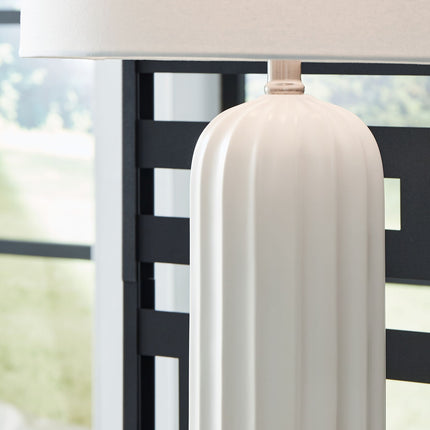 Clarkland - Ceramic Table Lamp (Set of 2) - White