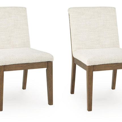 Marxmore - Dining Upholstered Side Chair (Set of 2) - Beige / Brown