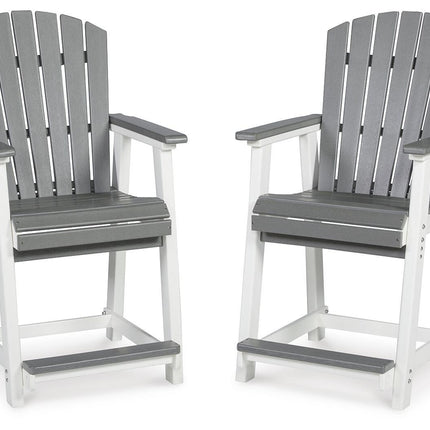 Transville - Barstool (Set of 2) - Gray / White