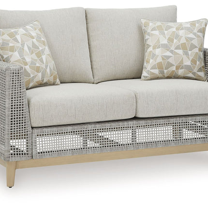 Seton Creek - Loveseat With Cushion - Gray