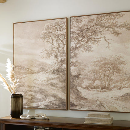 Stormish - Wall Art Set (Set of 2) - Beige / Brown