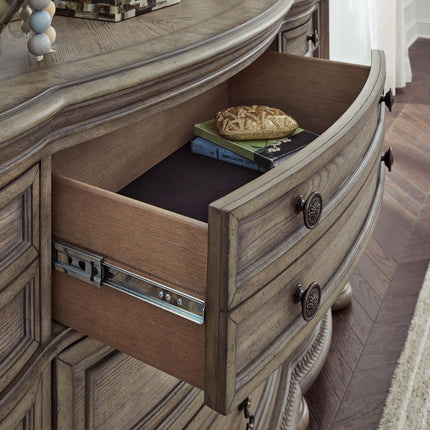 Ardenfield - Dresser And Mirror - Light Brown