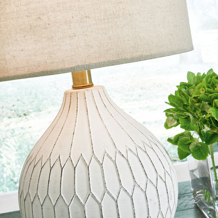 Wardmont - Ceramic Table Lamp  - White
