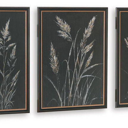 Janisburg - Wall Art Set (Set of 3) - Black / White / Brown