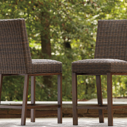 Paradise Trail - Barstool (Set of 2) - Medium Brown