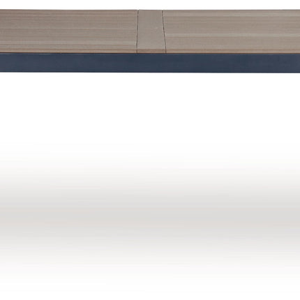 East Beach - Rectangular Dining Table With Umbrella Option - Blue