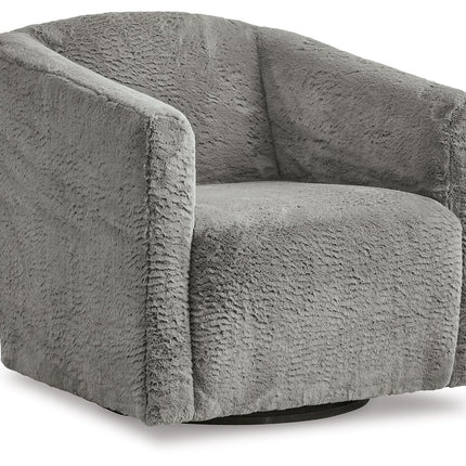 Bramner - Swivel Accent Chair - Charcoal