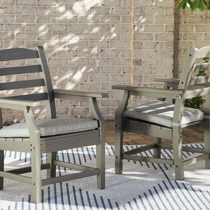 Visola - Arm Chair With Cushion (Set of 2) - Gray