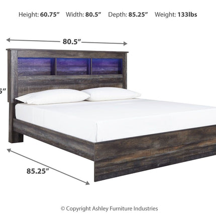 Drystan - Panel Bookcase Bed