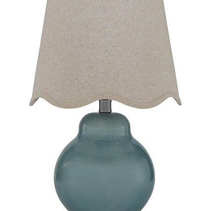 Byronburg - Ceramic Table Lamp - Blue / Beige