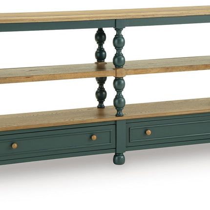 Finnworth - Console Sofa Table - Blue / Brown