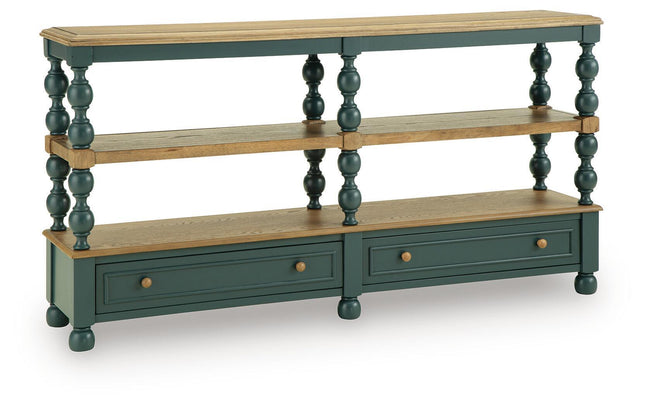 Finnworth - Console Sofa Table - Blue / Brown