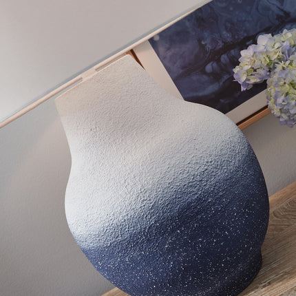 Dashland - Metal Table Lamp - White / Navy
