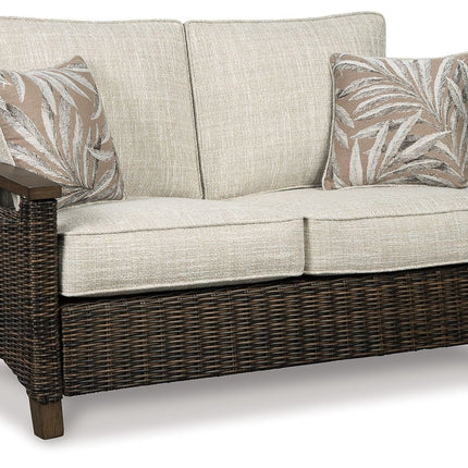Paradise Trail - Loveseat w/Cushion - Medium Brown