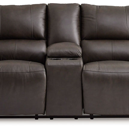 Boxmere - Dbl Power Reclining Loveseat with Console - Storm