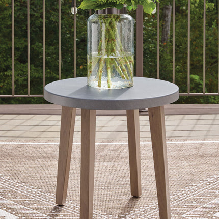 Harmony Headlands - Round End Table - Natural / Gray