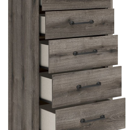 Graystorm - Five Drawer Chest - Brown Gray