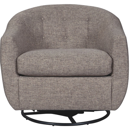 Upshur - Swivel Glider Accent Chair - Taupe