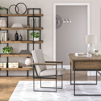 Montia - Home Office Desk, Desk Chair, Bookcase - Light Brown
