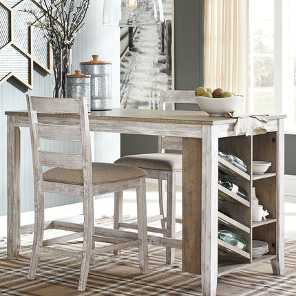 Skempton - Rectangular Counter Table With Storage - White