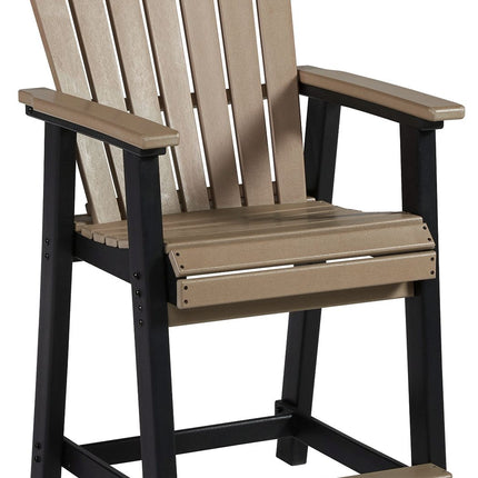Fairen Trail - Barstool (Set of 2) - Black / Driftwood