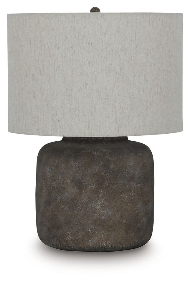 Zandophen - Metal Table Lamp - Antique Gray