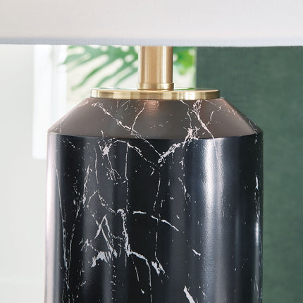 Hanzila - Poly Table Lamp - Black / Gold Finish