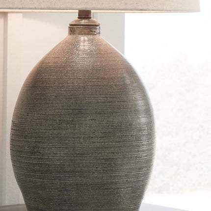 Joyelle - Terracotta Table Lamp  - Gray