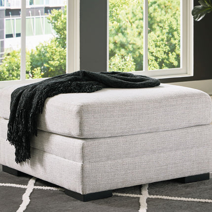 Koralynn - Oversized Accent Ottoman - Stone