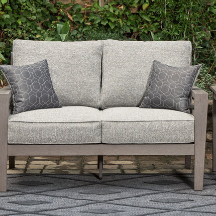 Hillside Barn - Loveseat W/Cushion - Gray / Brown