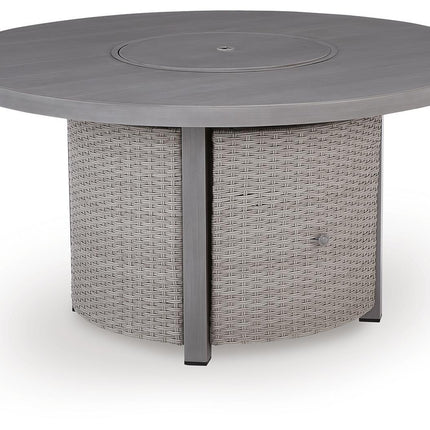Half Moon Beach - Round Fire Pit Table - Gray