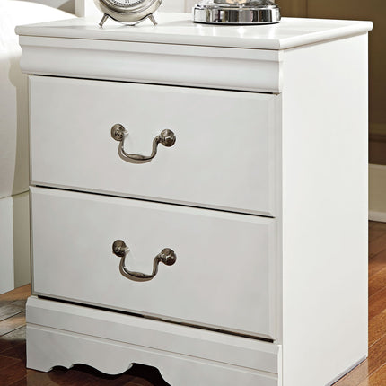 Anarasia - Two Drawer Night Stand - White