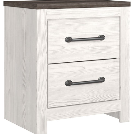 Gerridan - Two Drawer Night Stand - White / Gray