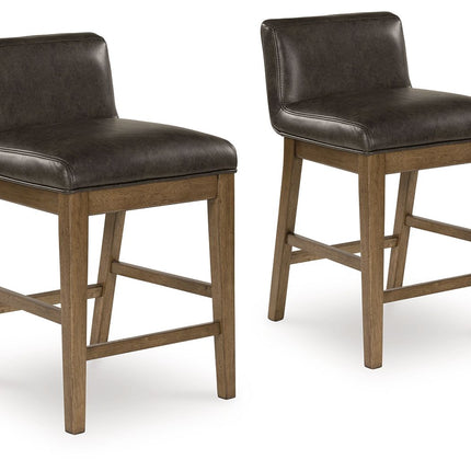Cabalynn - Upholstered Barstool (Set of 2) - Two-tone Brown