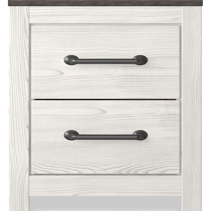 Gerridan - Two Drawer Night Stand - White / Gray