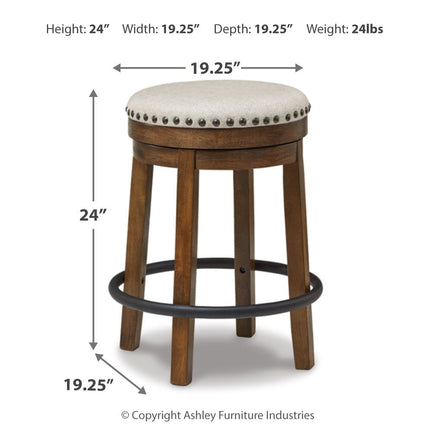 Valebeck - Upholstered Swivel Stool