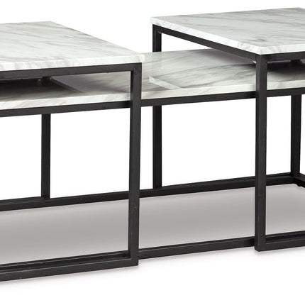 Donnesta - Occasional Table Set (Set of 3) - Gray / Black