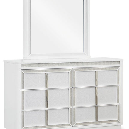 Chalanna - Dresser And Mirror - White