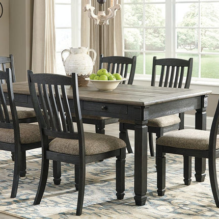 Tyler Creek - Rectangular Dining Room Table - Black / Gray